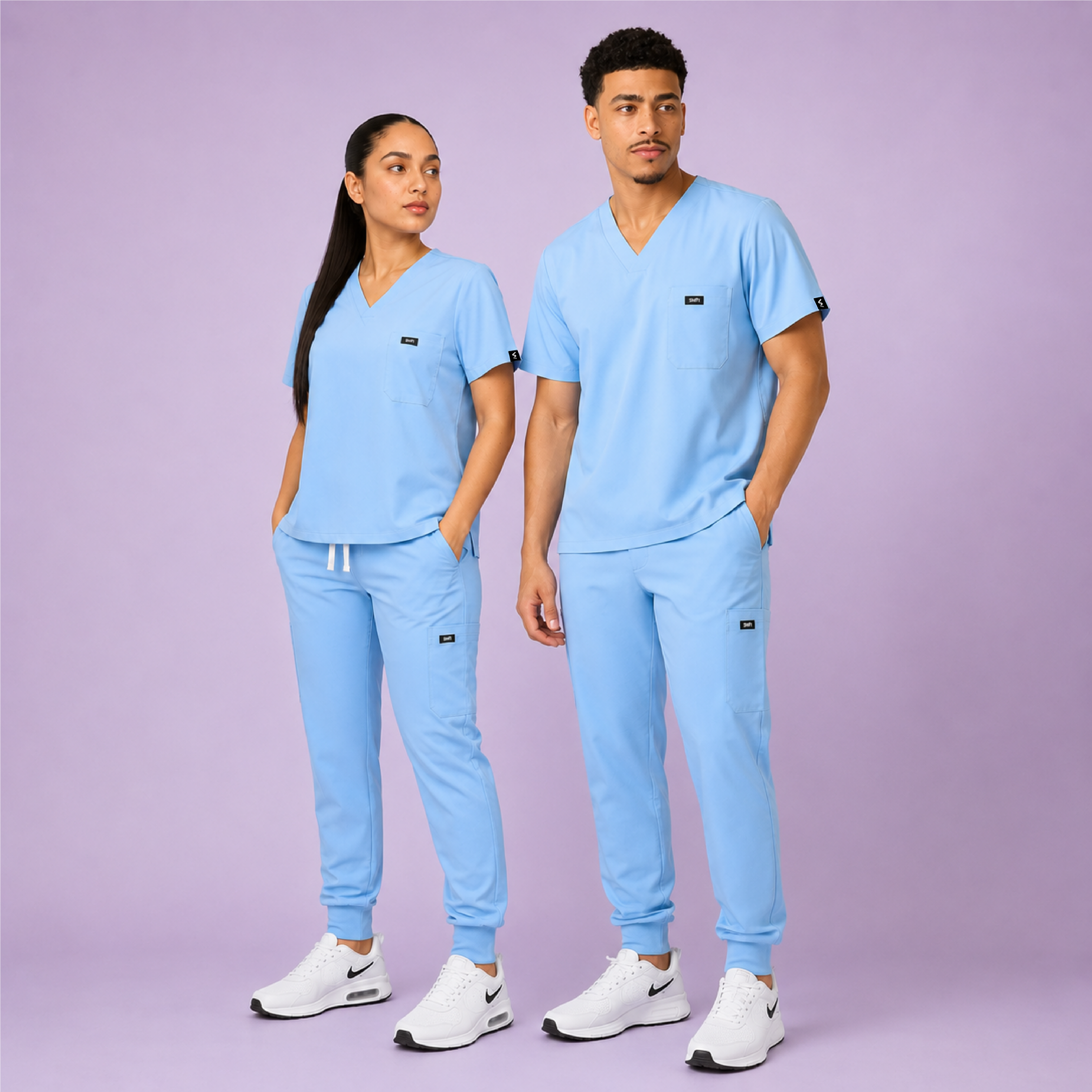 Baby Blue Scrub Pants Unisex Straight Fit