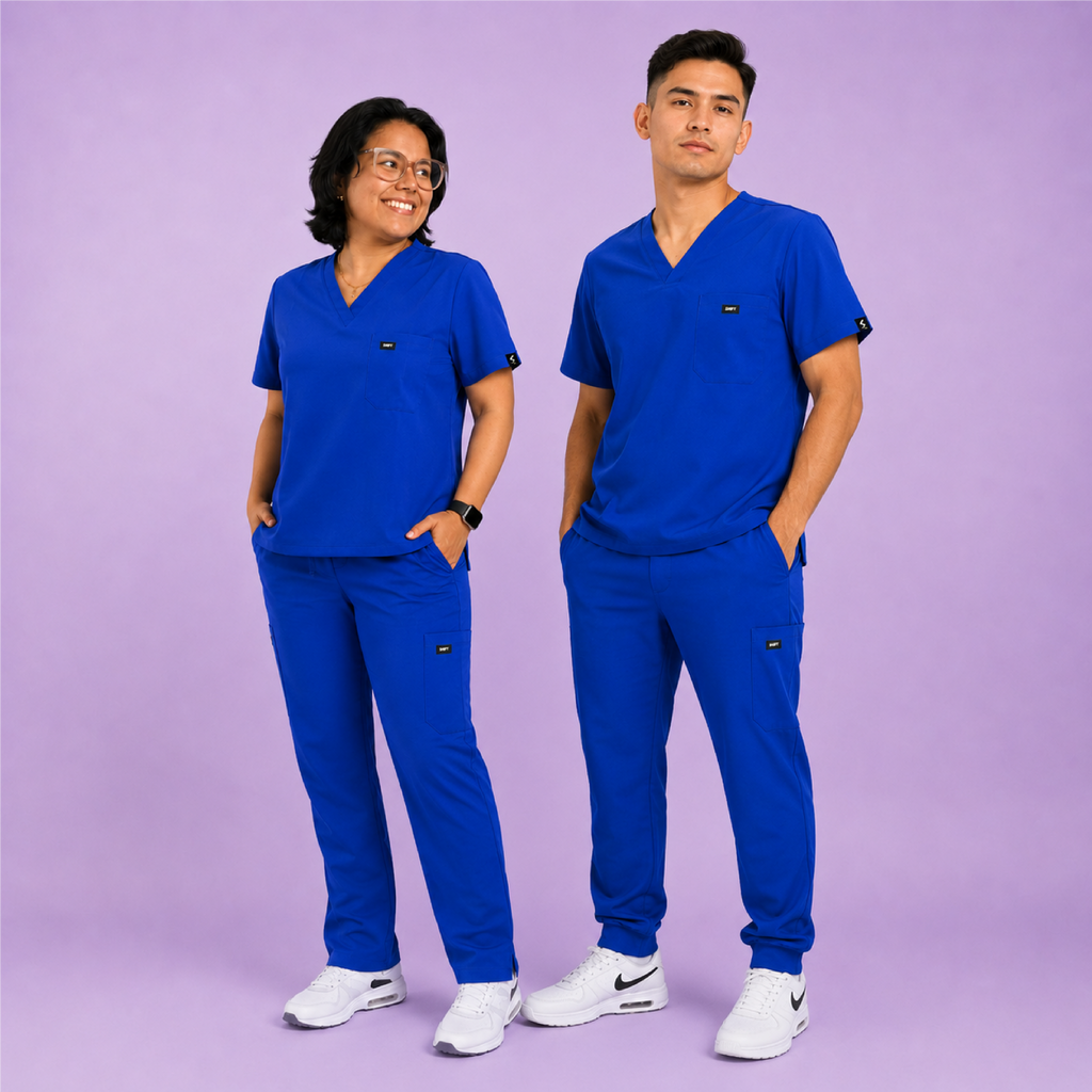 Royal Blue Scrub Top - Straight Fit