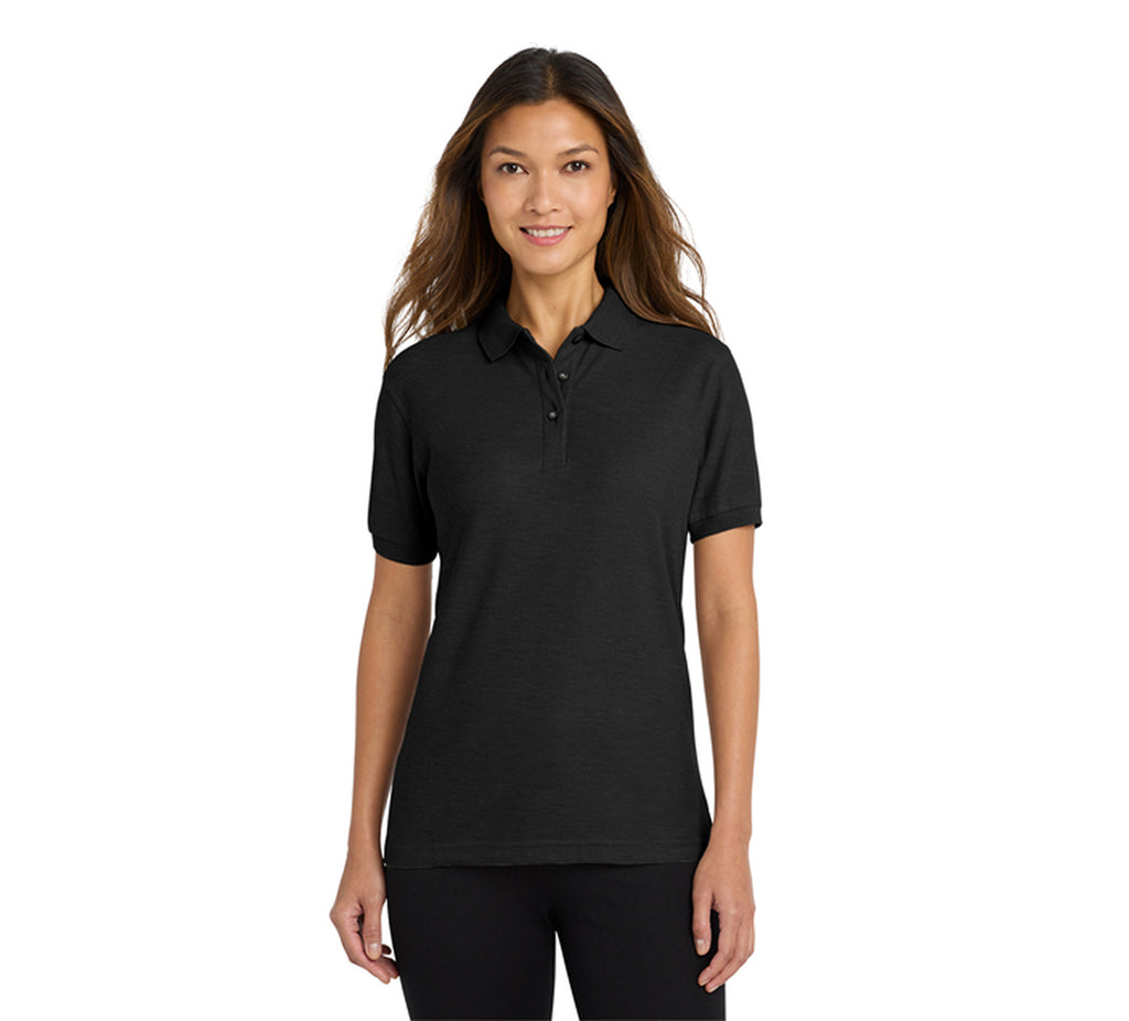 Port Authority L500 Ladies Silk Touch Polo Black