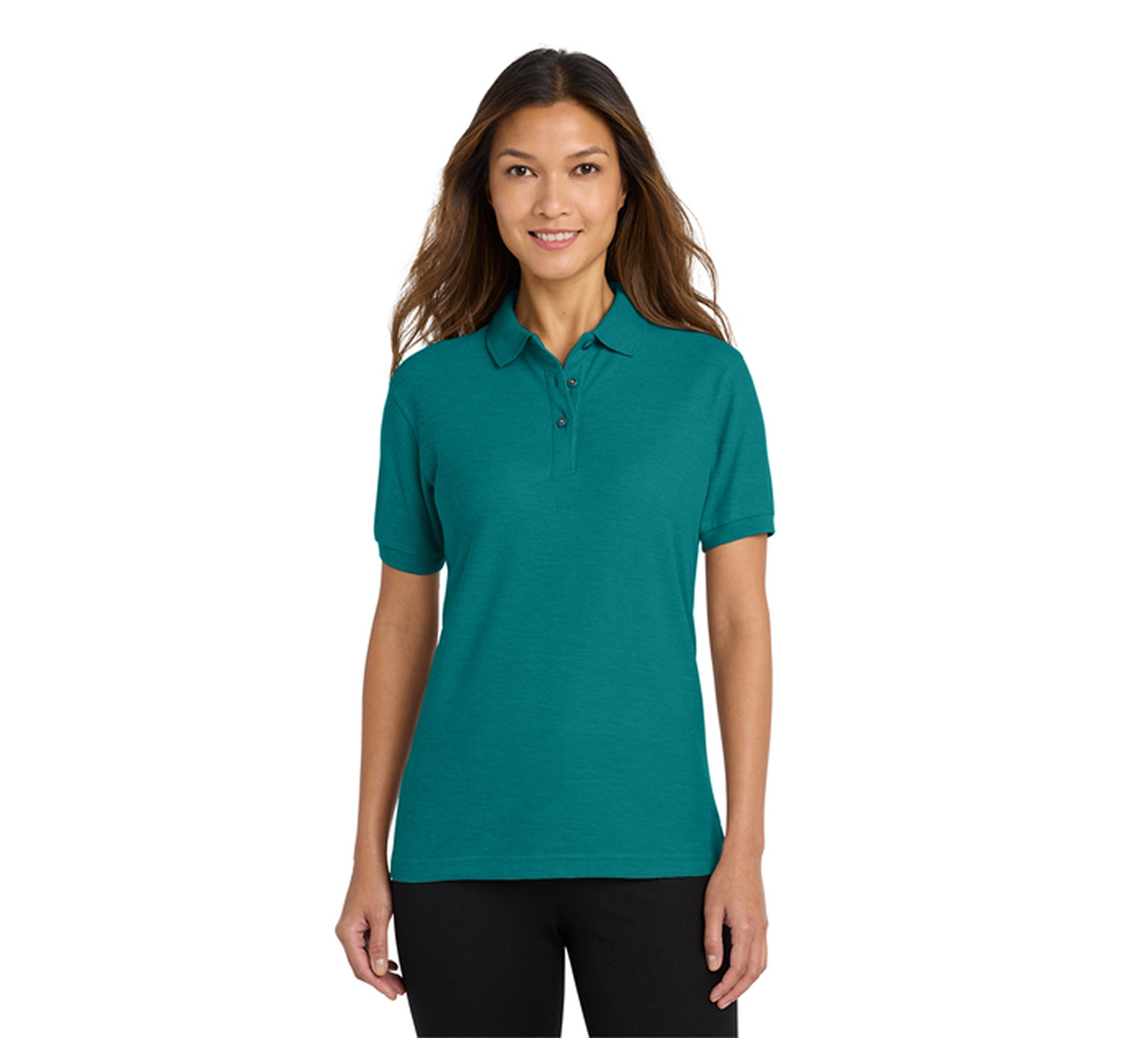 Port Authority L500 Ladies Silk Touch Polo Teal Green