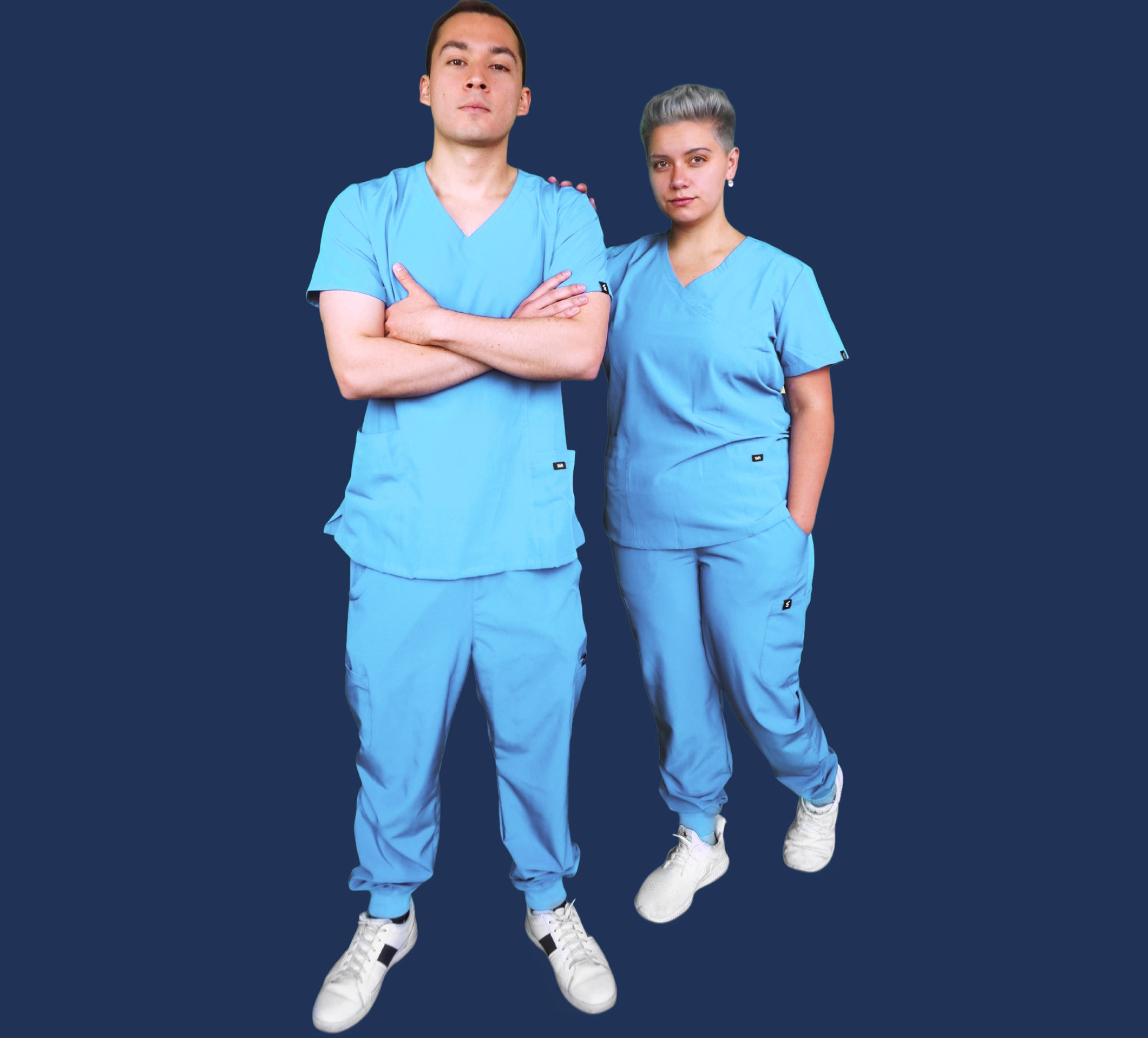 Baby Blue Scrub Pants - Form Fit
