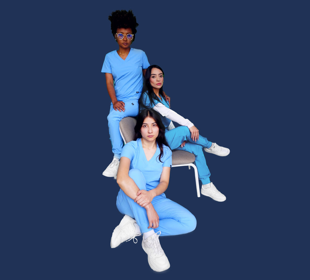 Baby Blue Scrub Pants - Form Fit