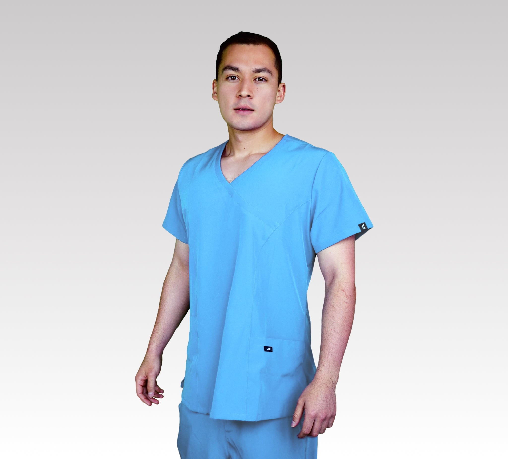 Baby Blue Scrub Top - Straight Fit