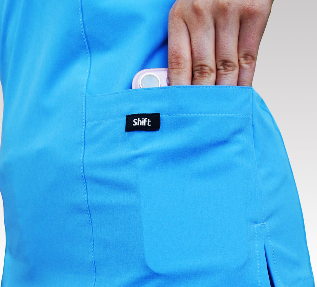 Baby Blue Scrub Top - Straight Fit