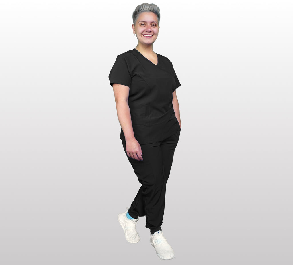 Black Scrub Pants - Form Fit