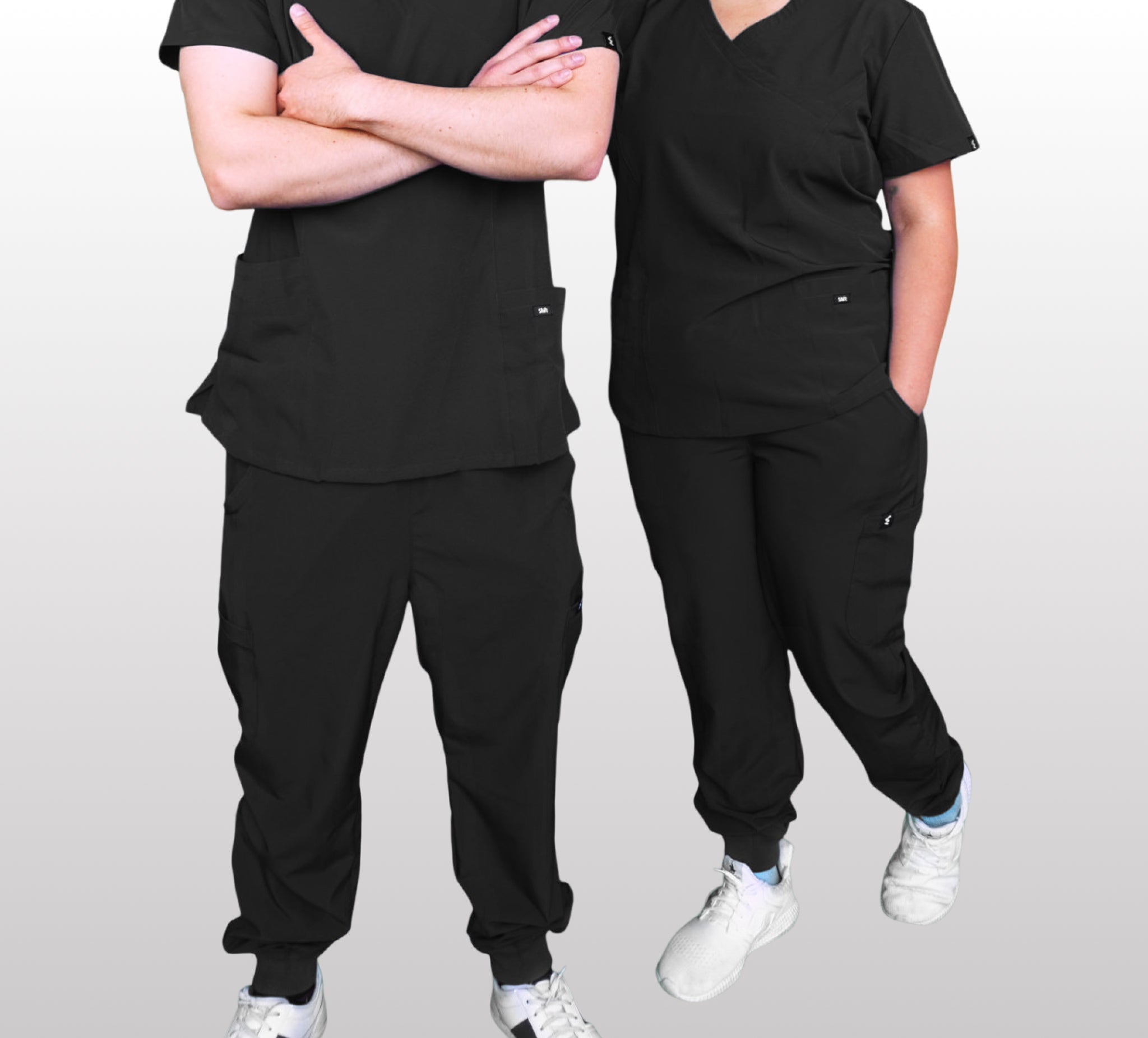 Black Scrub Pants - Form Fit