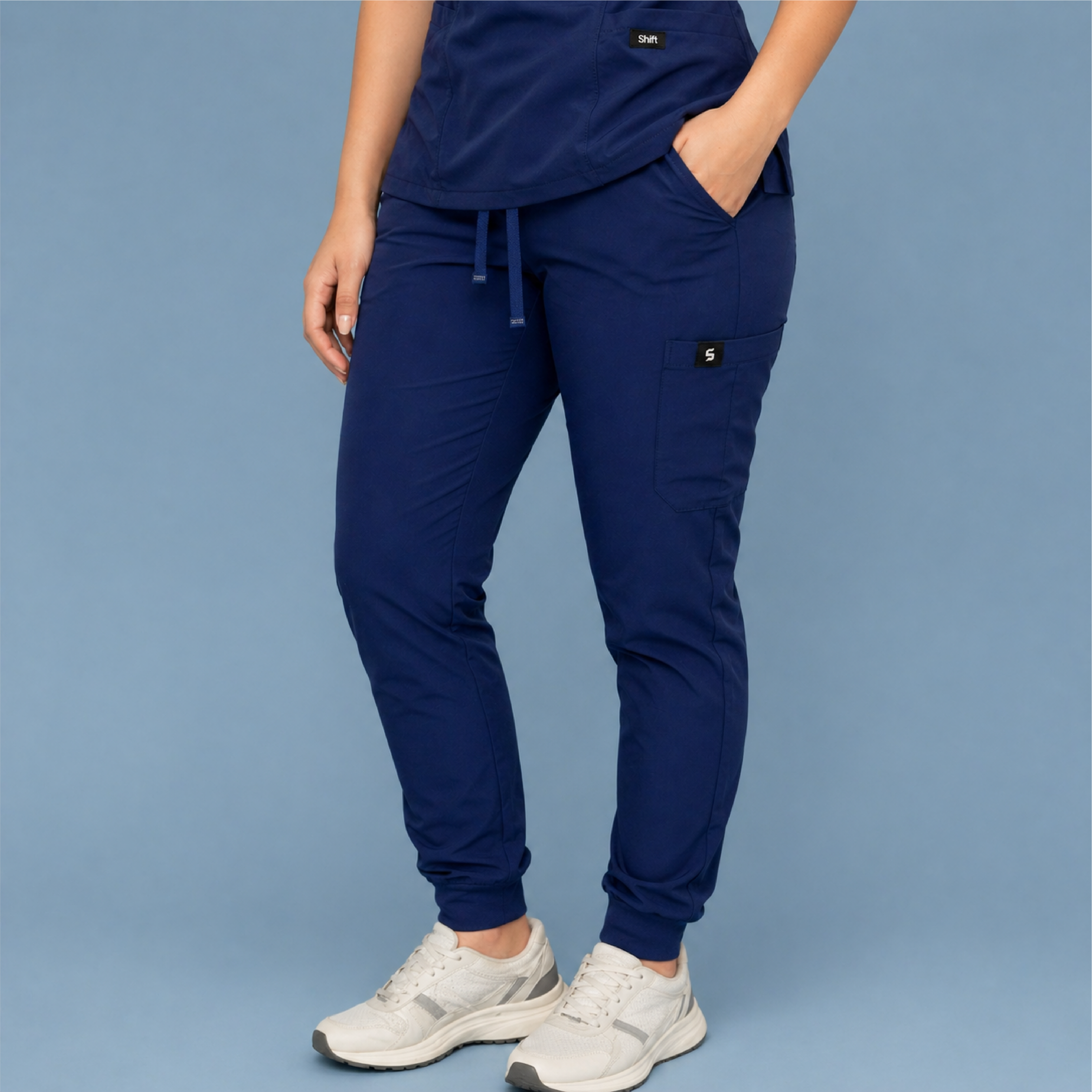 Navy Blue Scrub Pants Unisex Form Fit