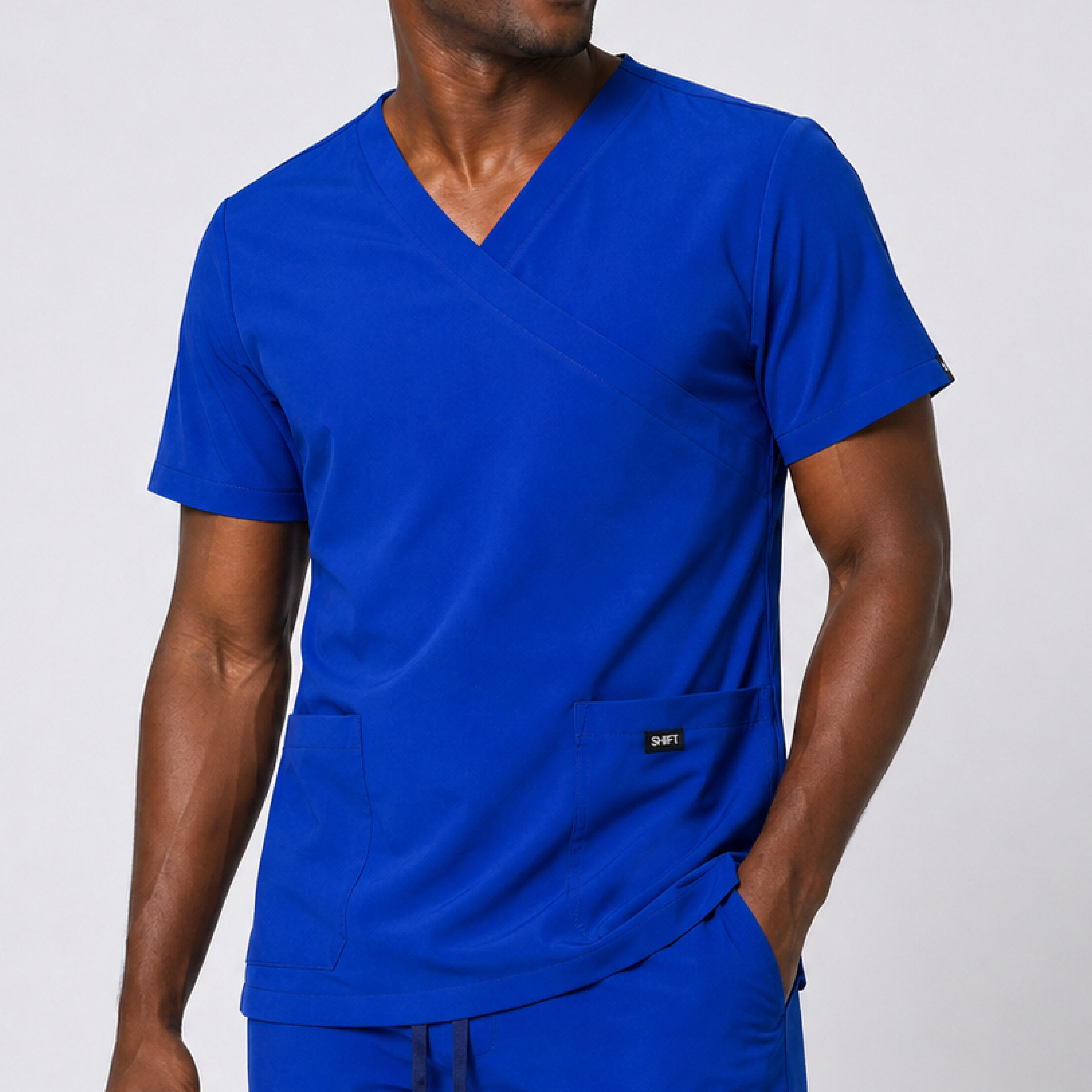Royal Blue Scrub Top Unisex Form Fit
