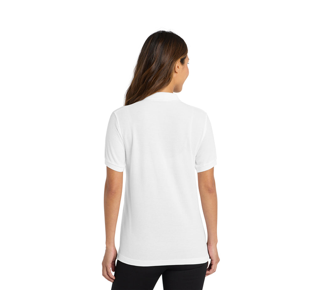 Port Authority L500 Ladies Silk Touch Polo White