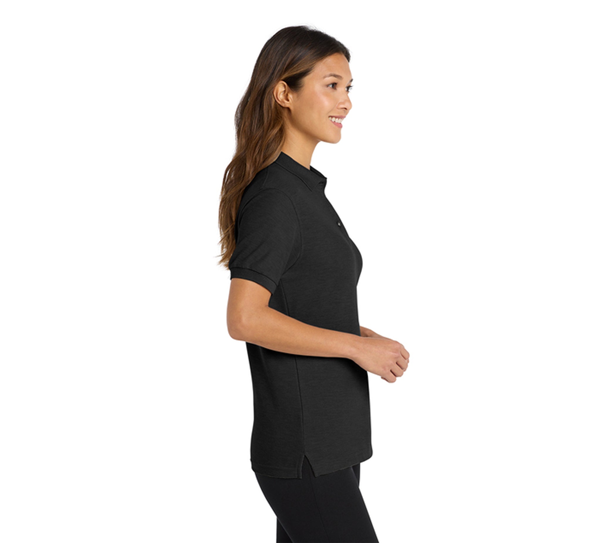 Port Authority L500 Ladies Silk Touch Polo Black