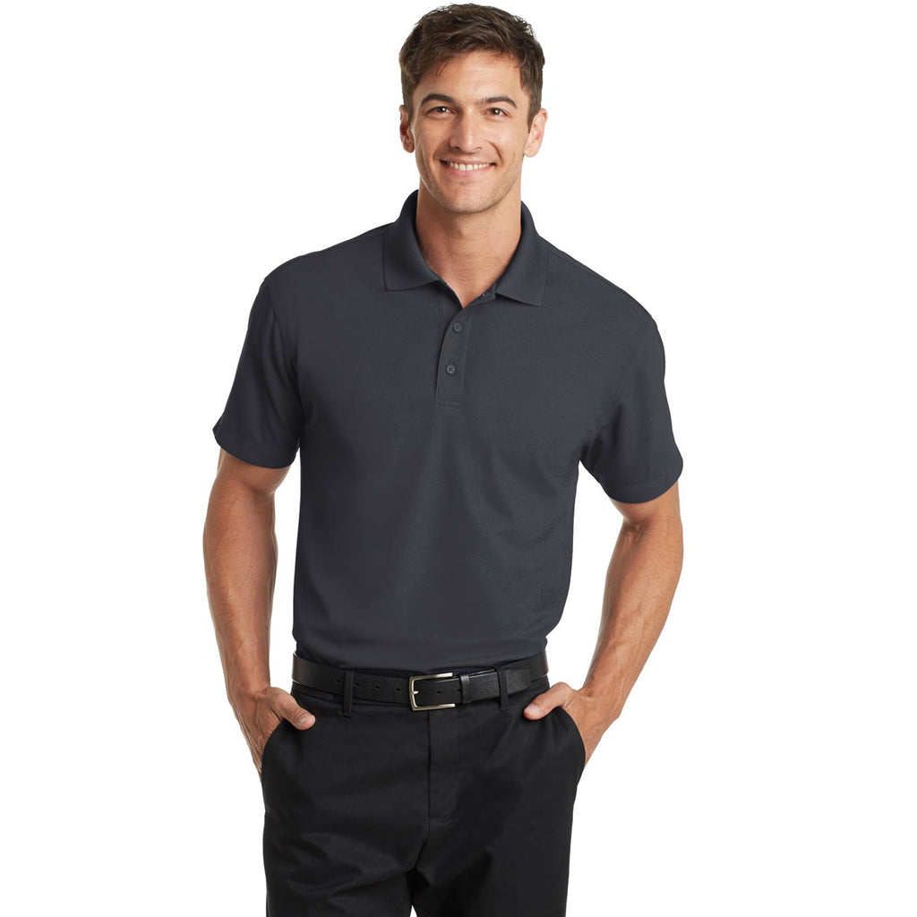 Port Authority K572 Dry Zone Grid Polo - Battleship Grey