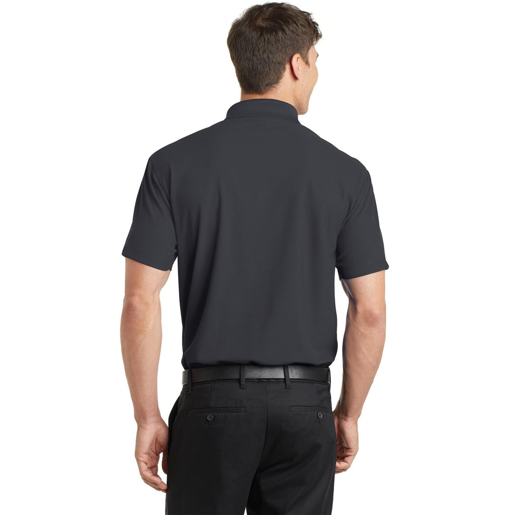 Port Authority K572 Dry Zone Grid Polo - Battleship Grey