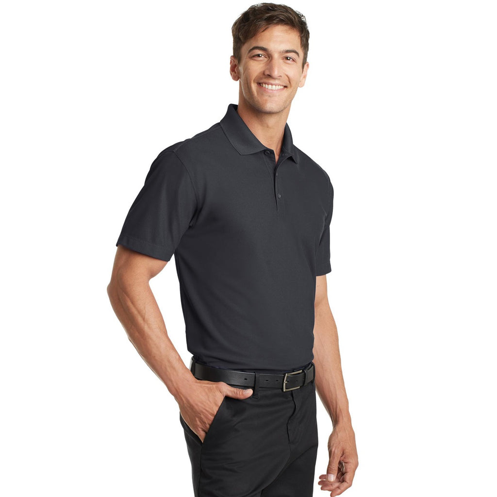 Port Authority K572 Dry Zone Grid Polo - Battleship Grey