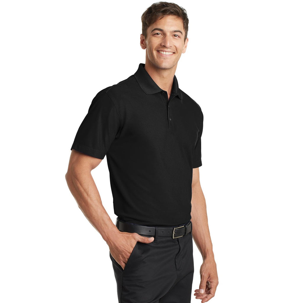 Port Authority K572 Dry Zone Grid Polo - Black