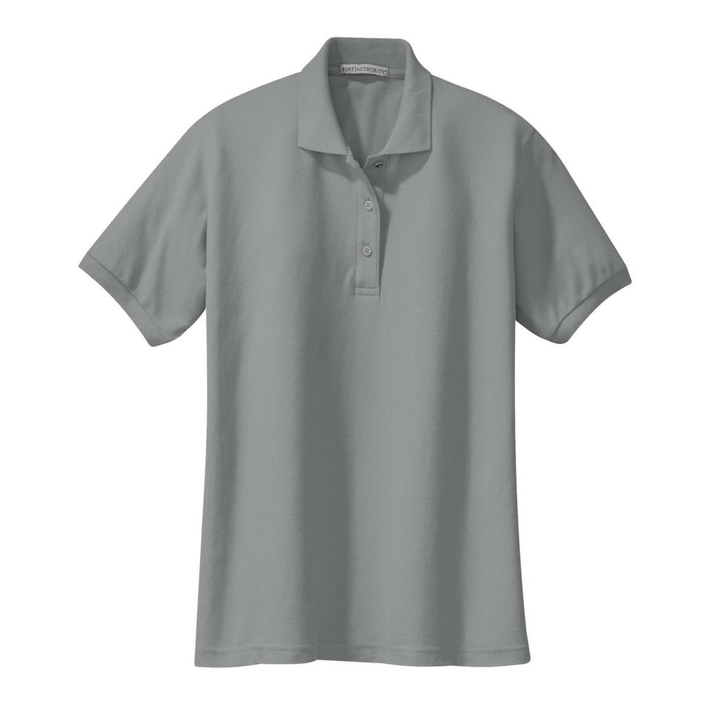 Port Authority L500 Ladies Silk Touch Polo Gray