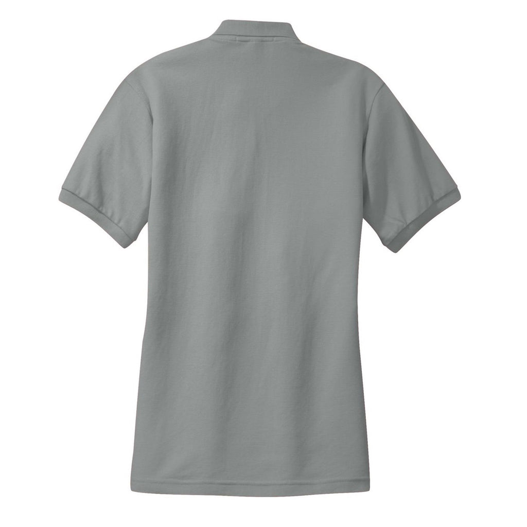 Port Authority L500 Ladies Silk Touch Polo Gray