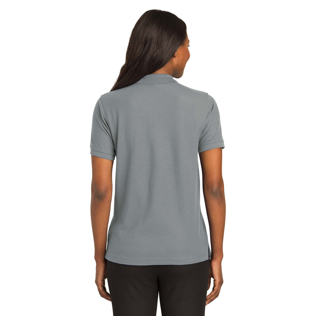 Port Authority L500 Ladies Silk Touch Polo Gray