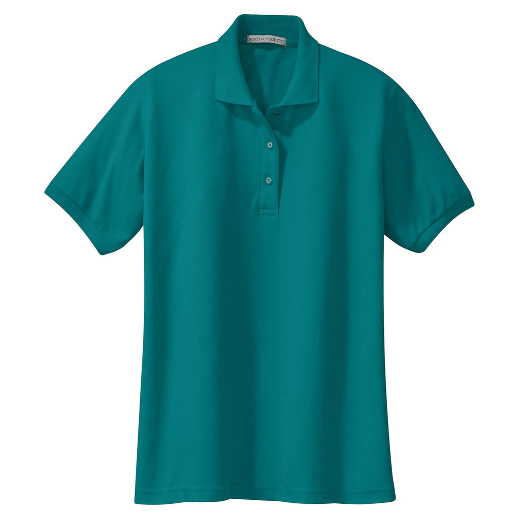 Port Authority L500 Ladies Silk Touch Polo Teal Green