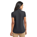 Gray Women Port Authority L572 Ladies Dry Zone Grid Polo - Battleship Gray
