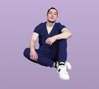 Navy Blue Scrub Pants - Straight Fit