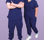 Navy Blue Scrub Pants - Straight Fit