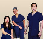 Navy Blue Scrub Top - Form Fit