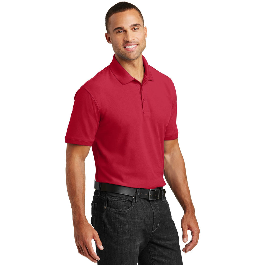 Polo Port Authority K100 Core Classic Pique - Rich Red