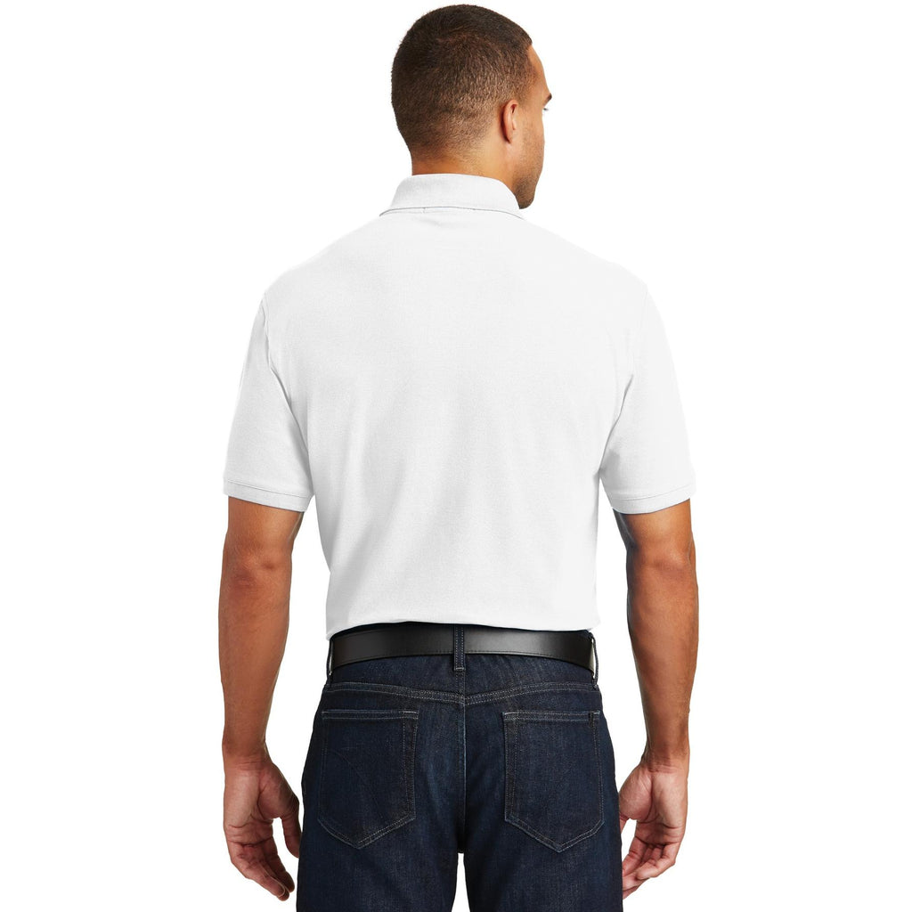 White Port Authority K100 Core Classic Pique Polo - White