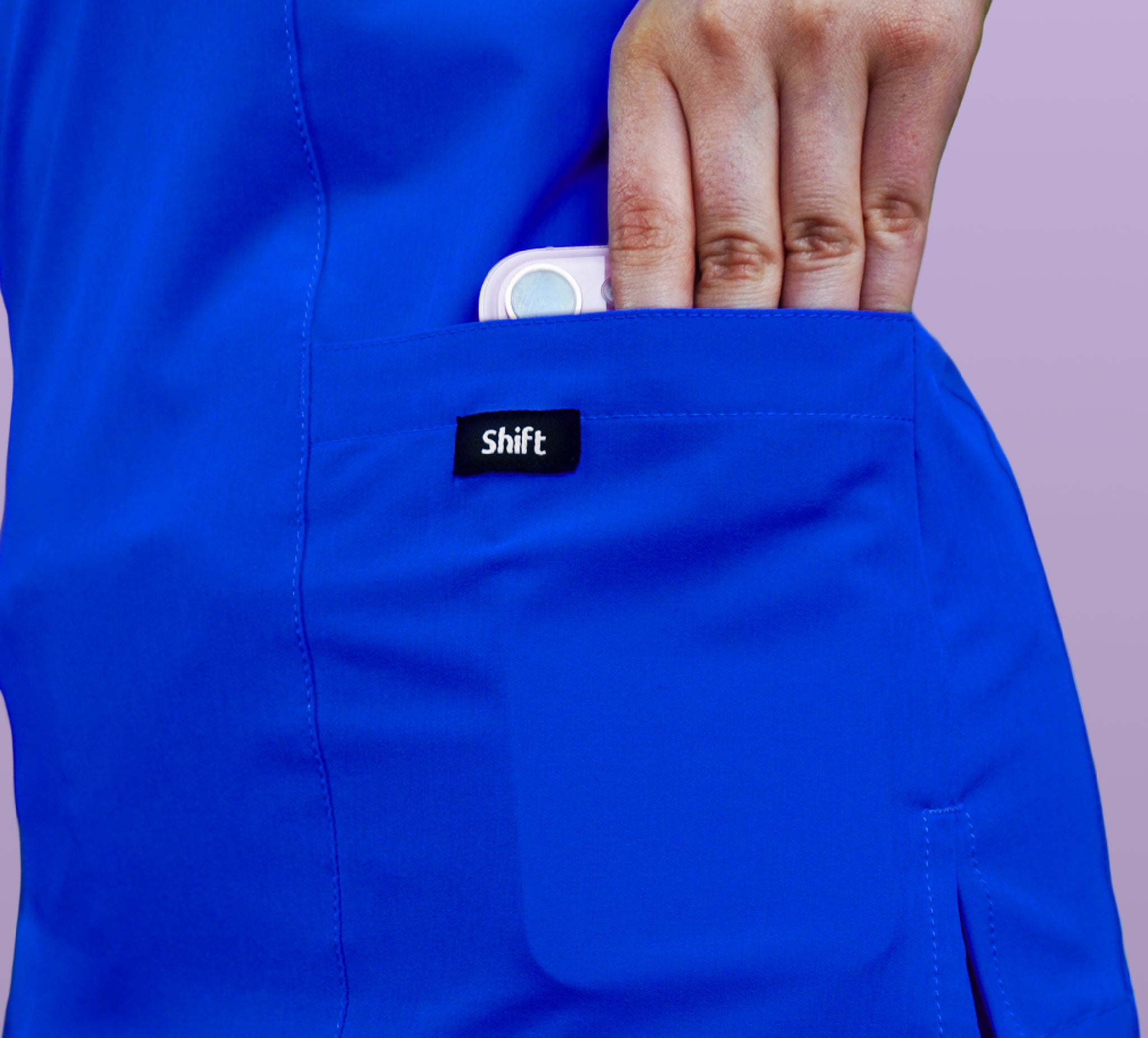 Royal Blue Scrub Top - Form Fit
