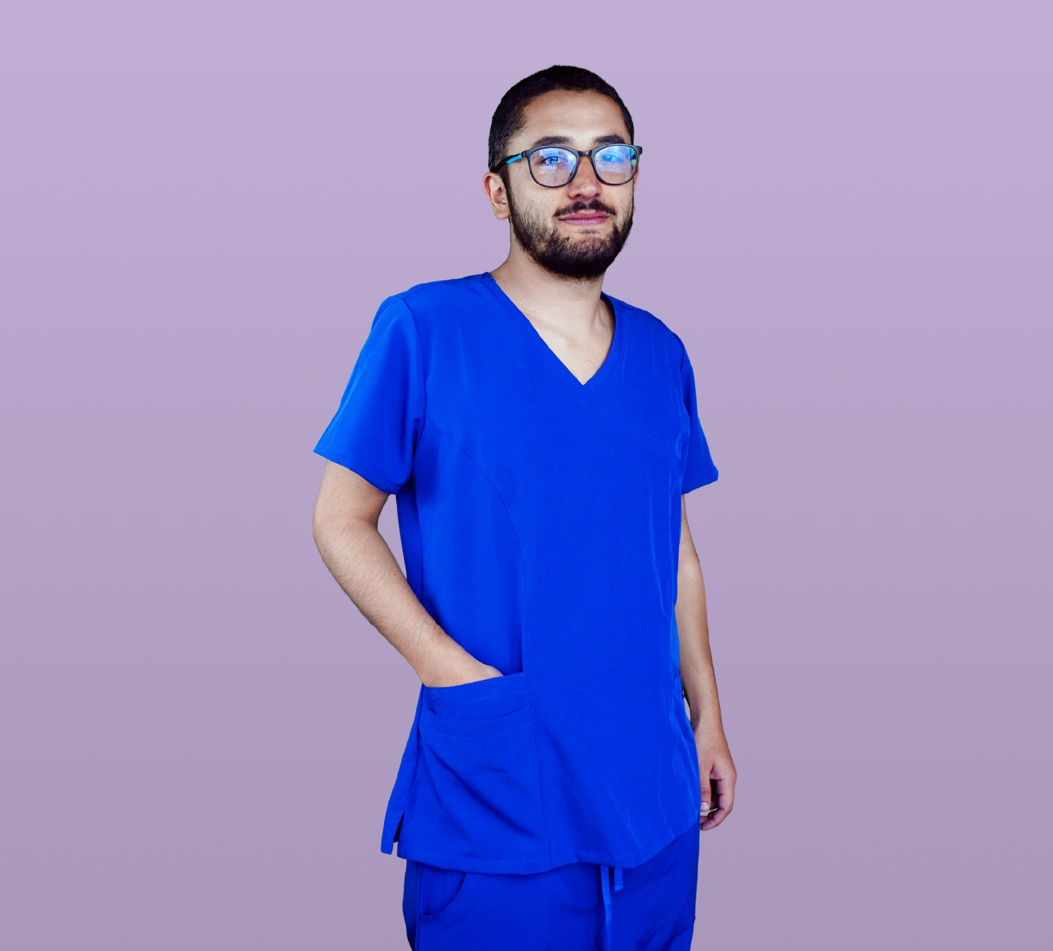 Royal Blue Scrub Top - Form Fit