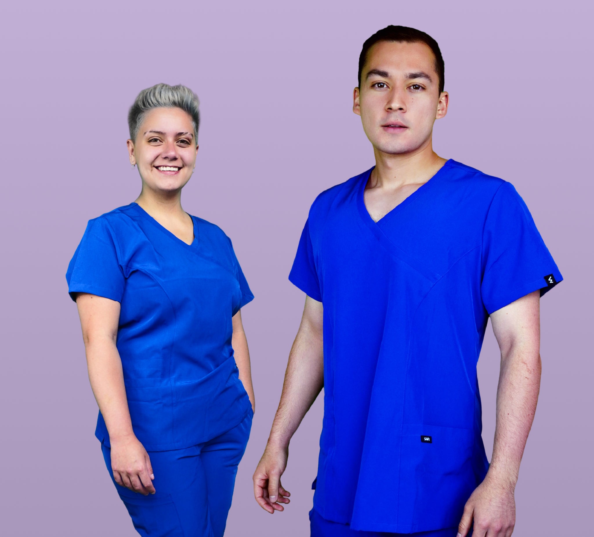 Royal Blue Scrub Top - Form Fit