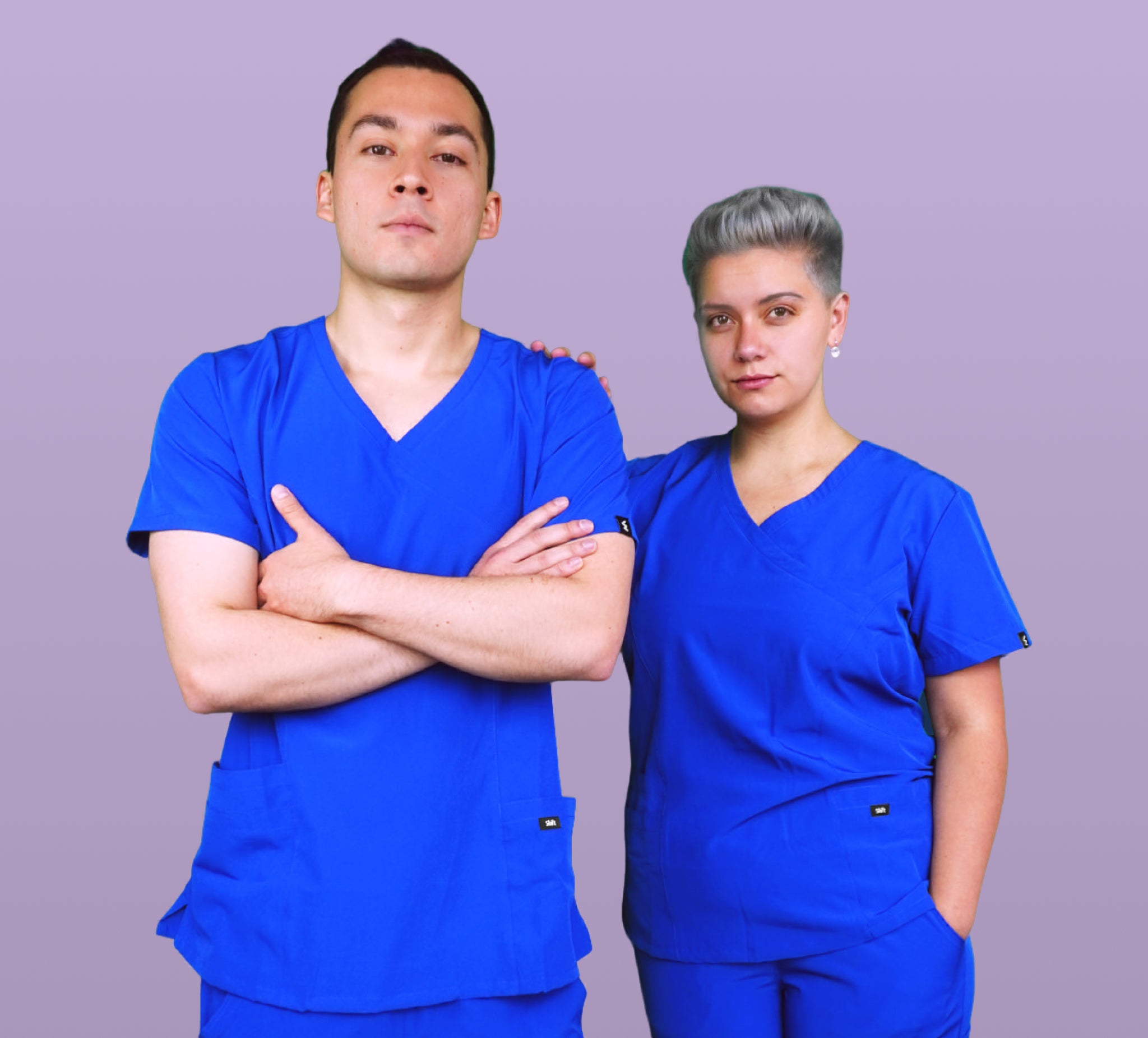 Royal Blue Scrub Top - Straight Fit