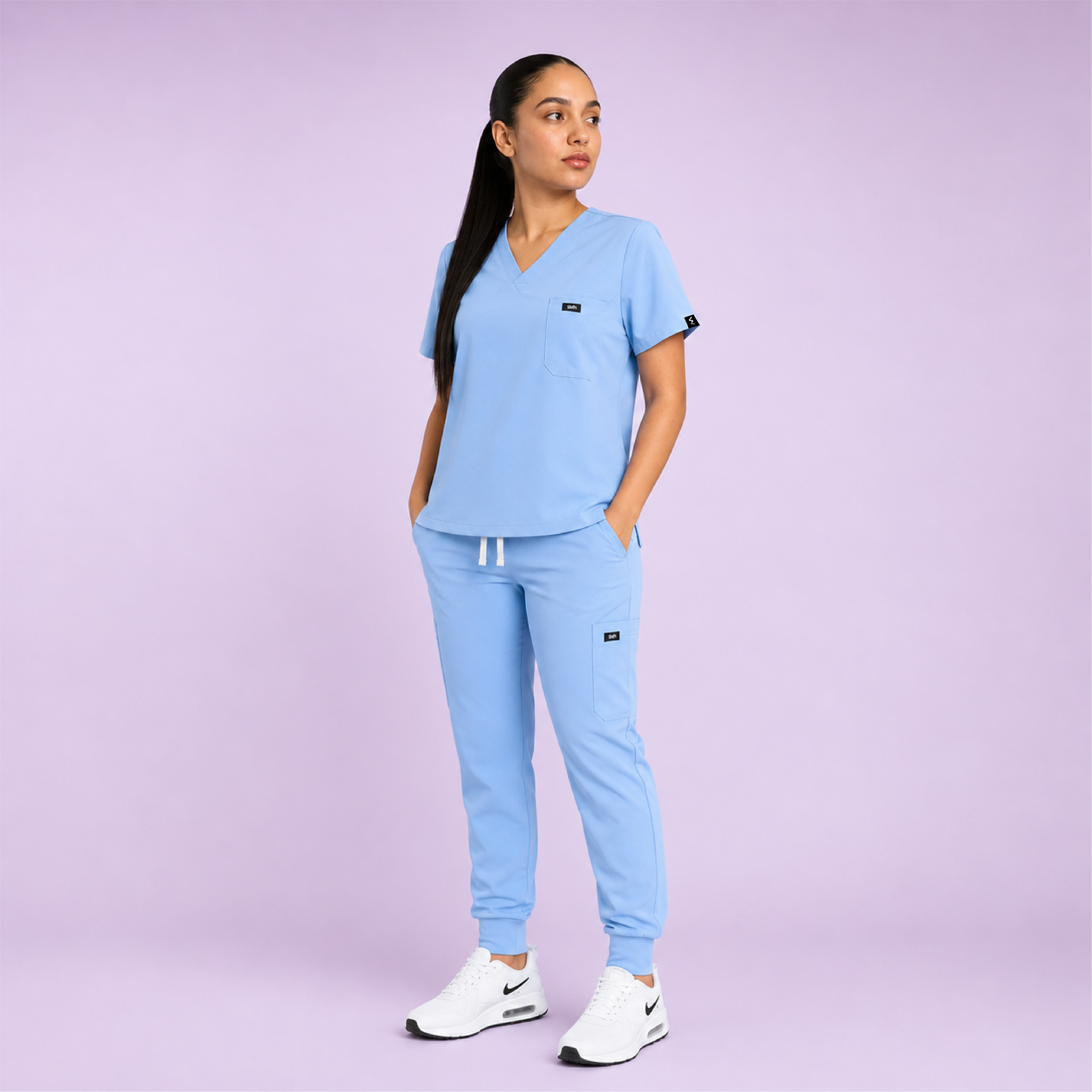 Baby Blue Scrub Pants Unisex Straight Fit