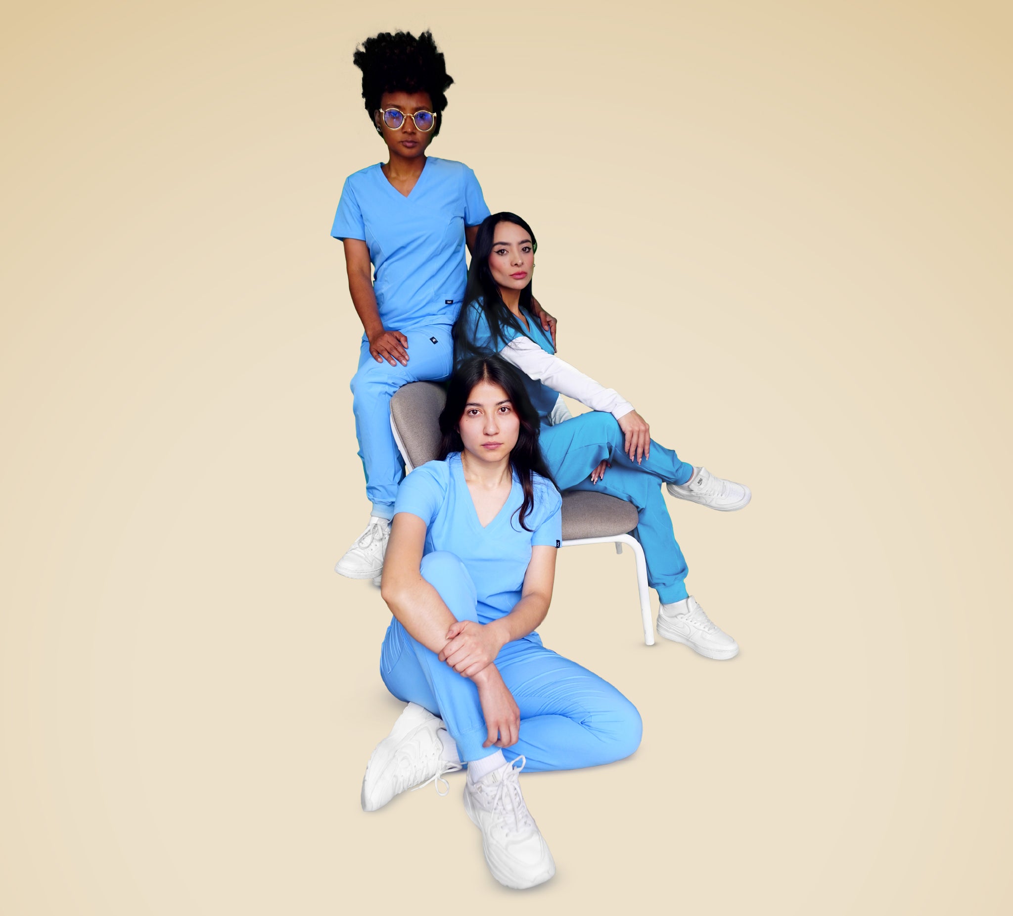 Baby Blue Plain Set Women