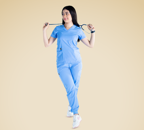 Baby Blue Plain Set Women