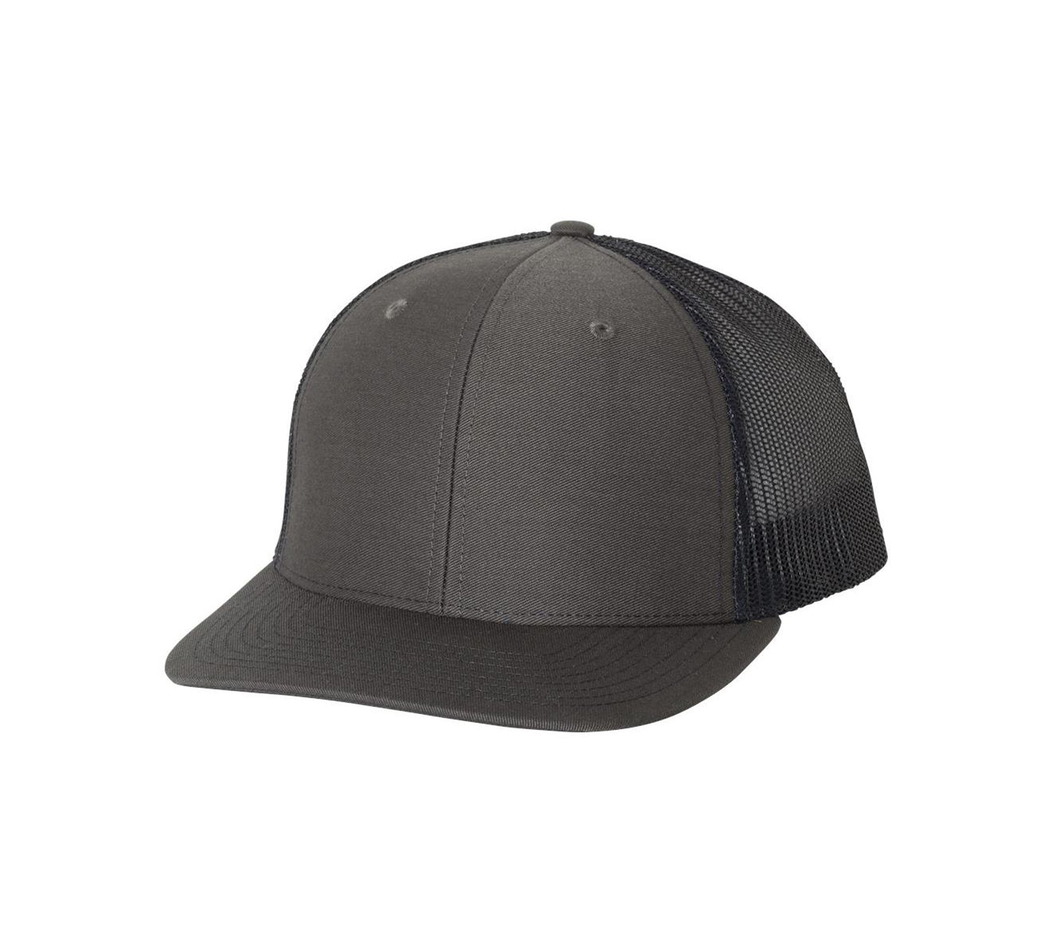 Black Hat Richardson 112 Snapback Trucker Cap - Black